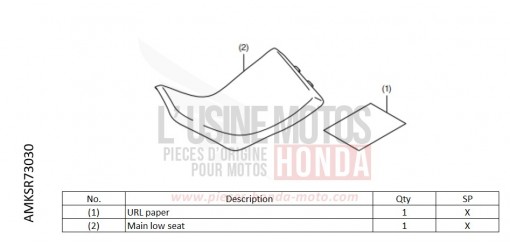 KIT,LOW SEAT *NH1L* CRF1100DN de 2022